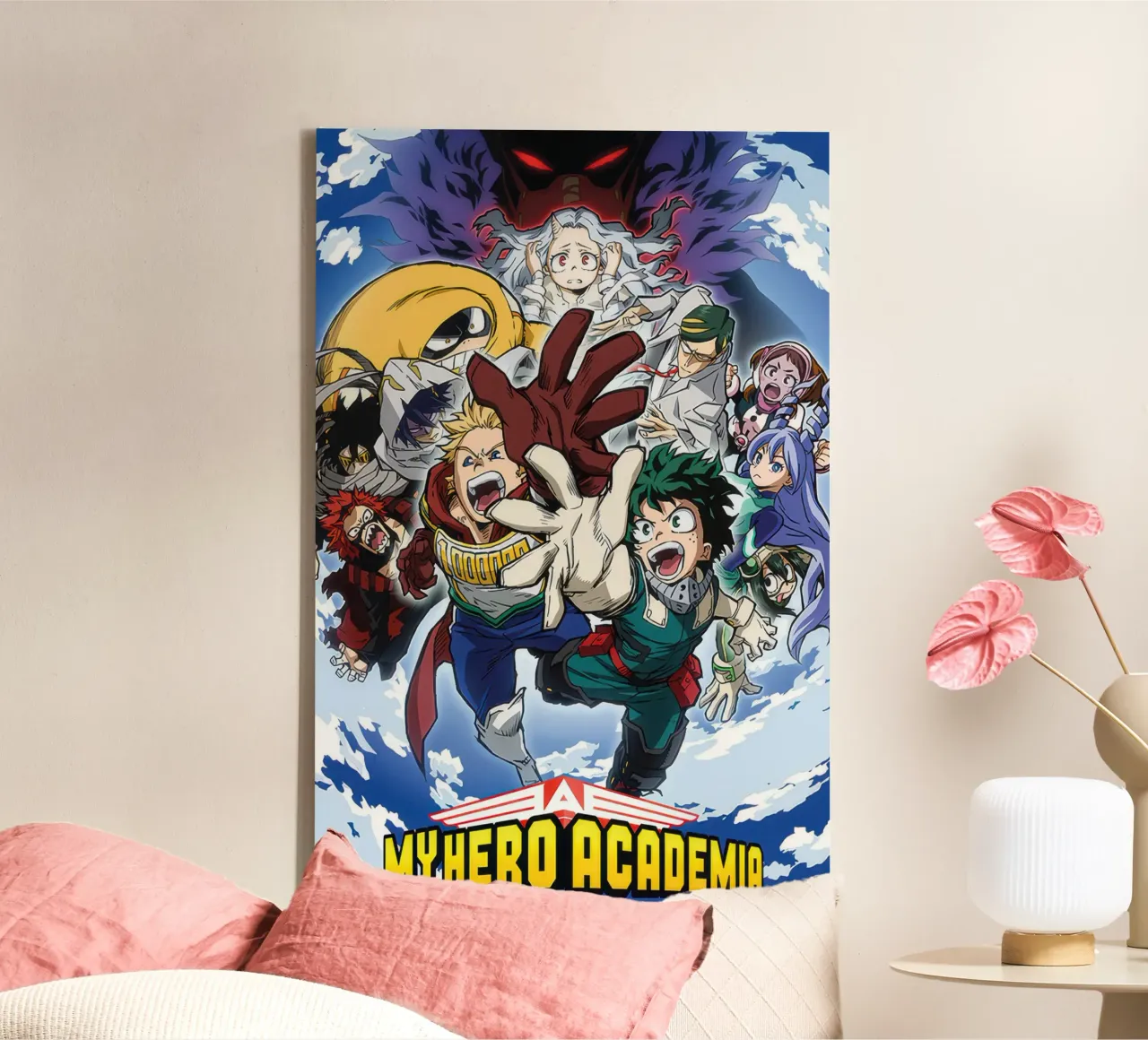 My Hero Academia - Reach Up canvas with Floater frame by Junior Harrington