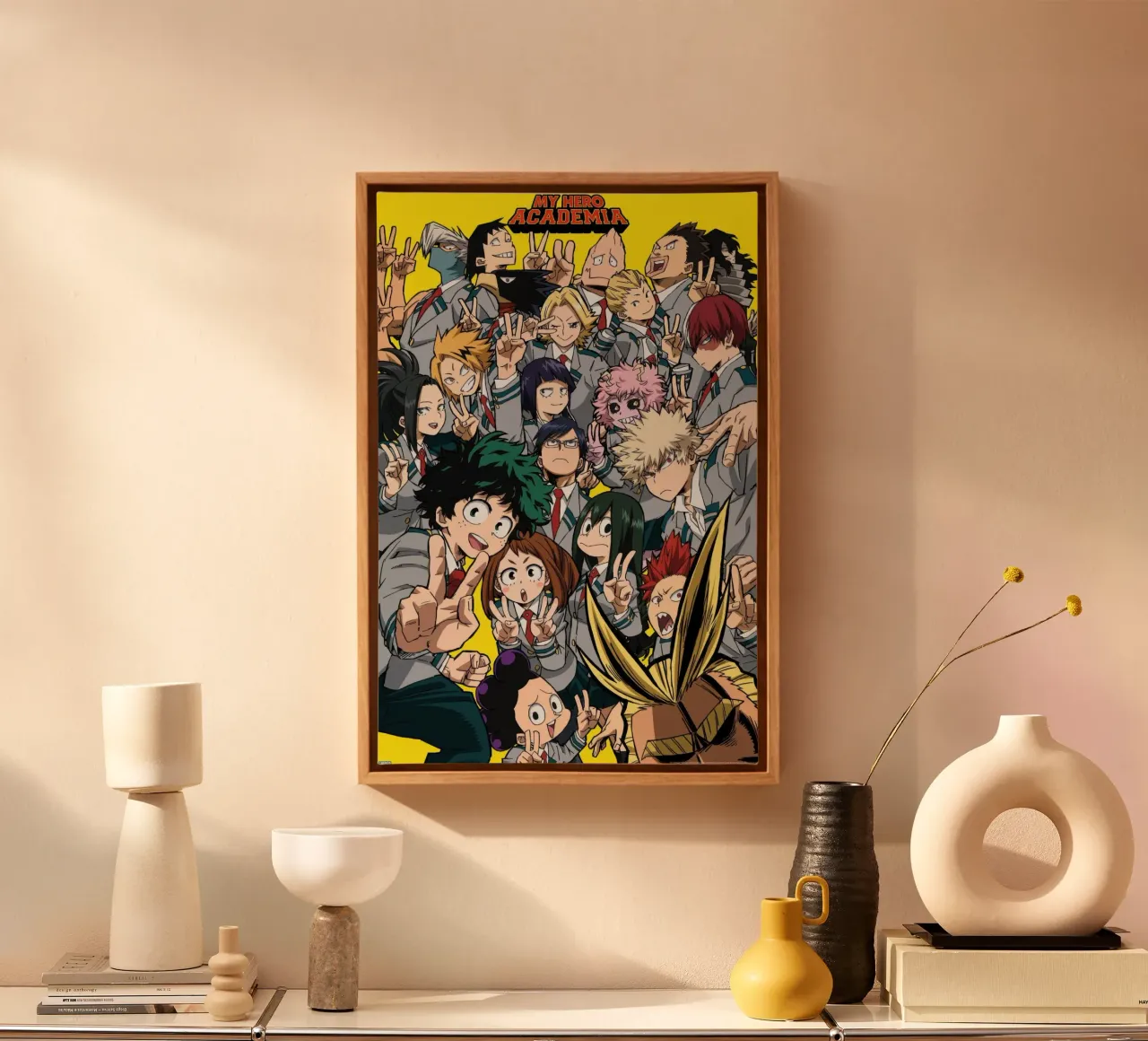 My Hero Academia - Selfie canvas with Floater frame by Junior Harrington