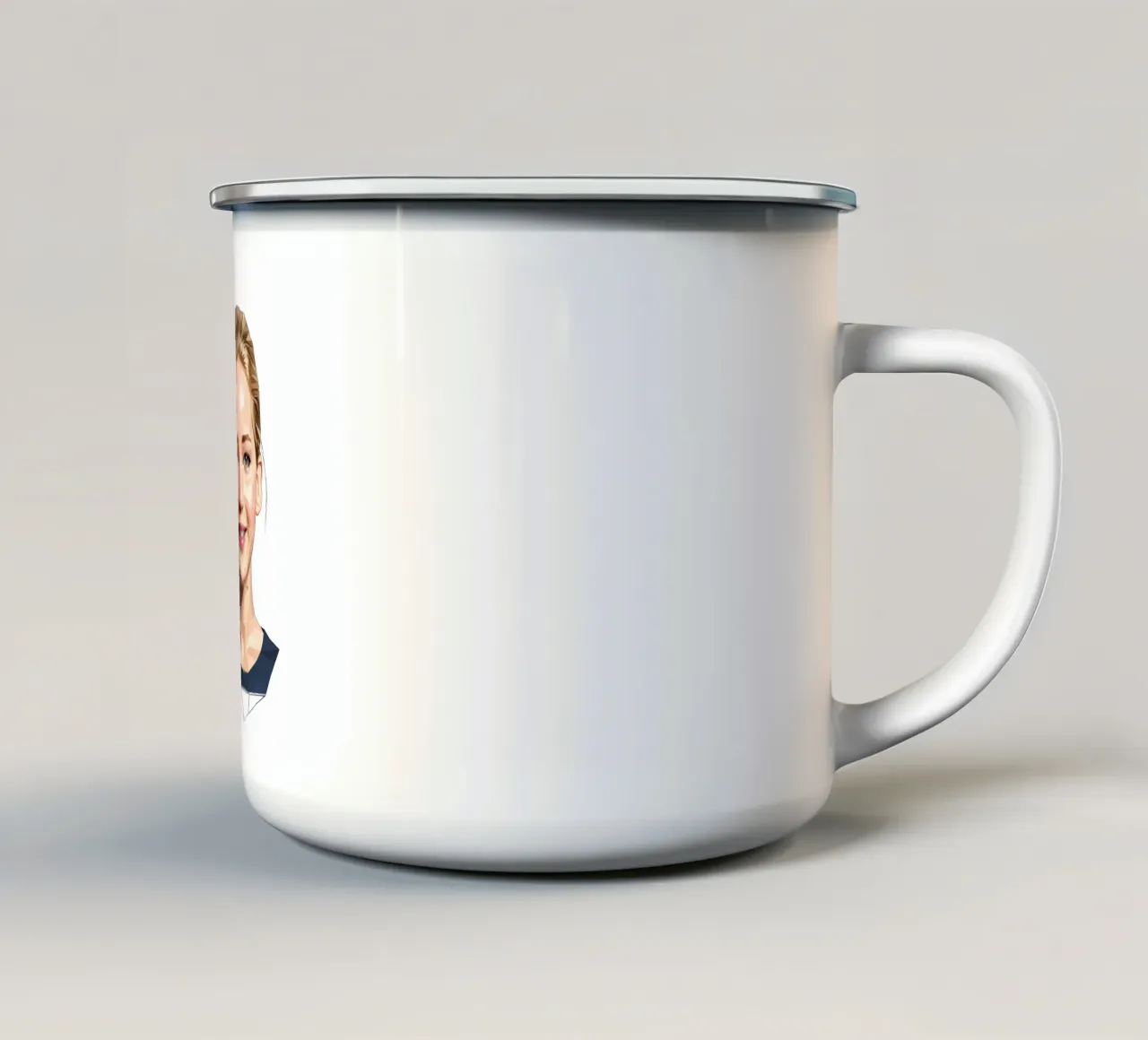 Jennifer Lawrence Lowpoly tazza in smalto da Low Profile