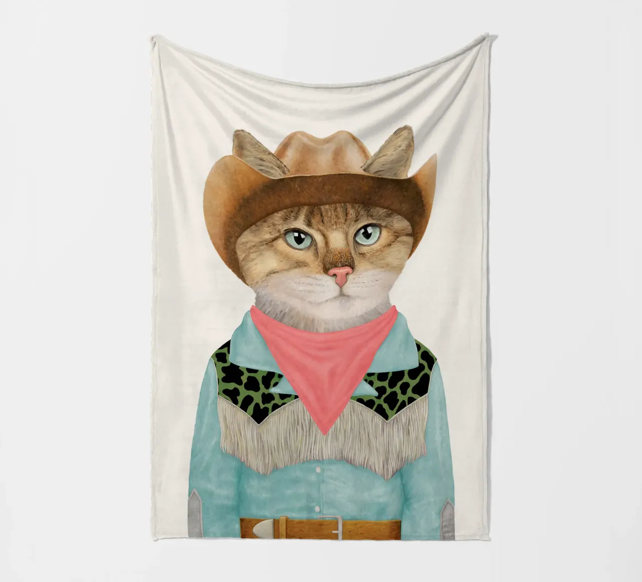Ranch Kitten fleece blanket by Animal Crew