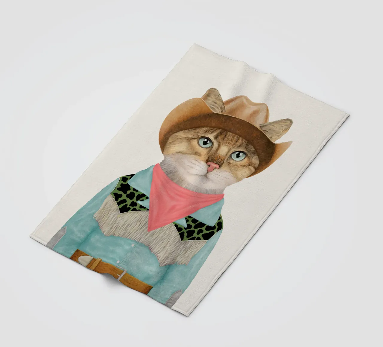 Ranch Kitten fleece blanket by Animal Crew