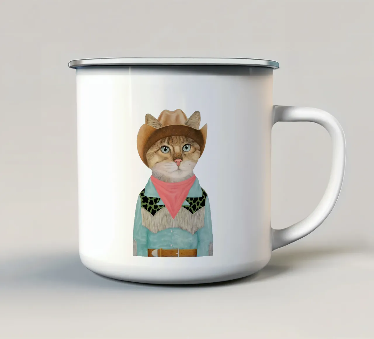Gattino del ranch tazza in smalto da Animal Crew