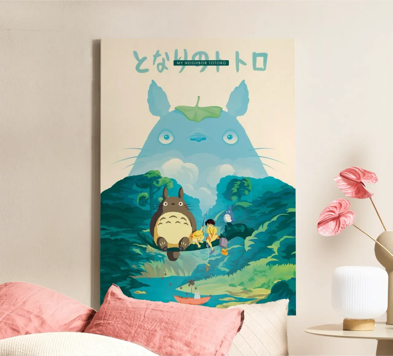 Il mio vicino Totoro ll tela con Cornice a cassetta da Junior Harrington