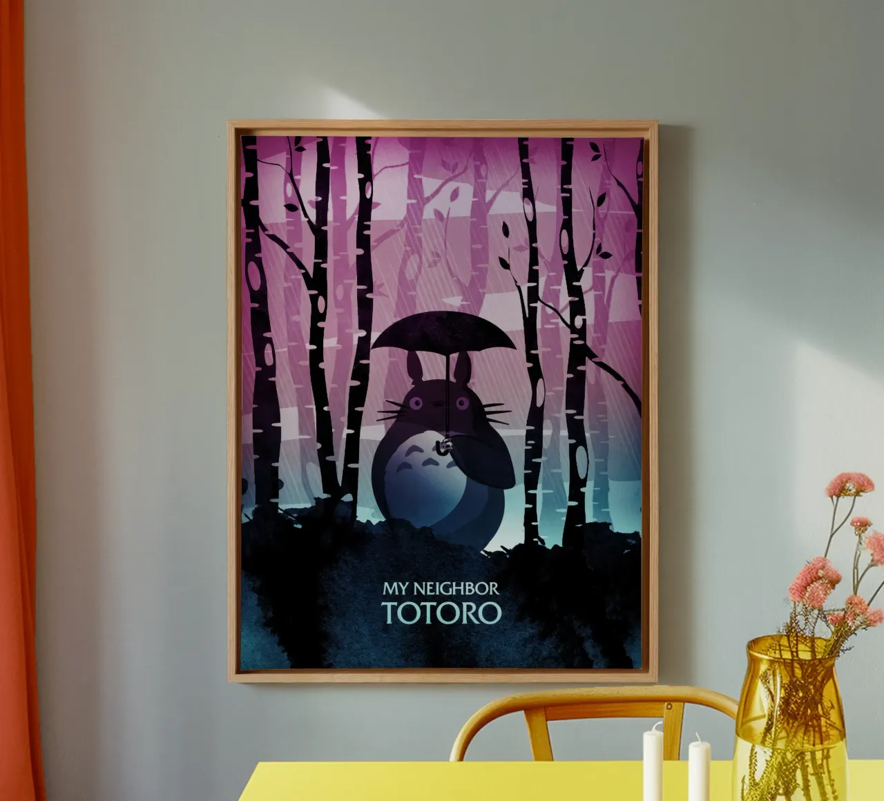My Neighbor Totoro canvas with Floater frame by Junior Harrington