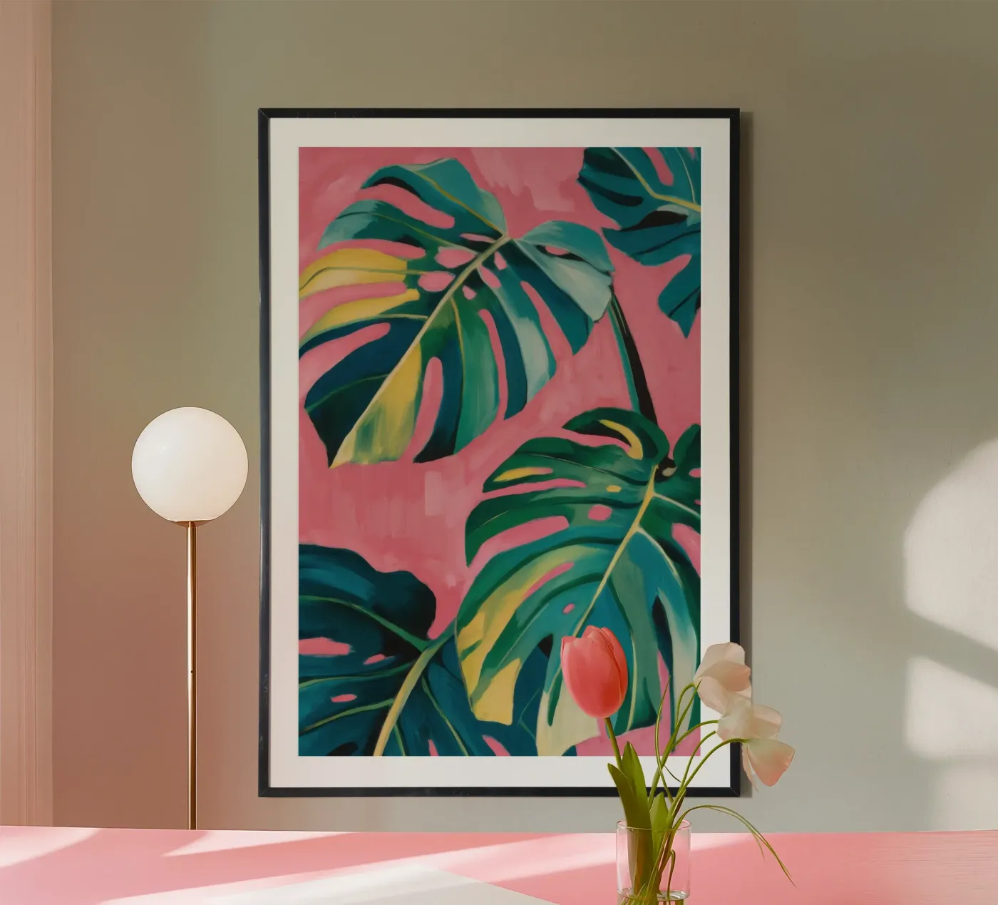 Monstera Leaf Dance poster by Snow Mist
