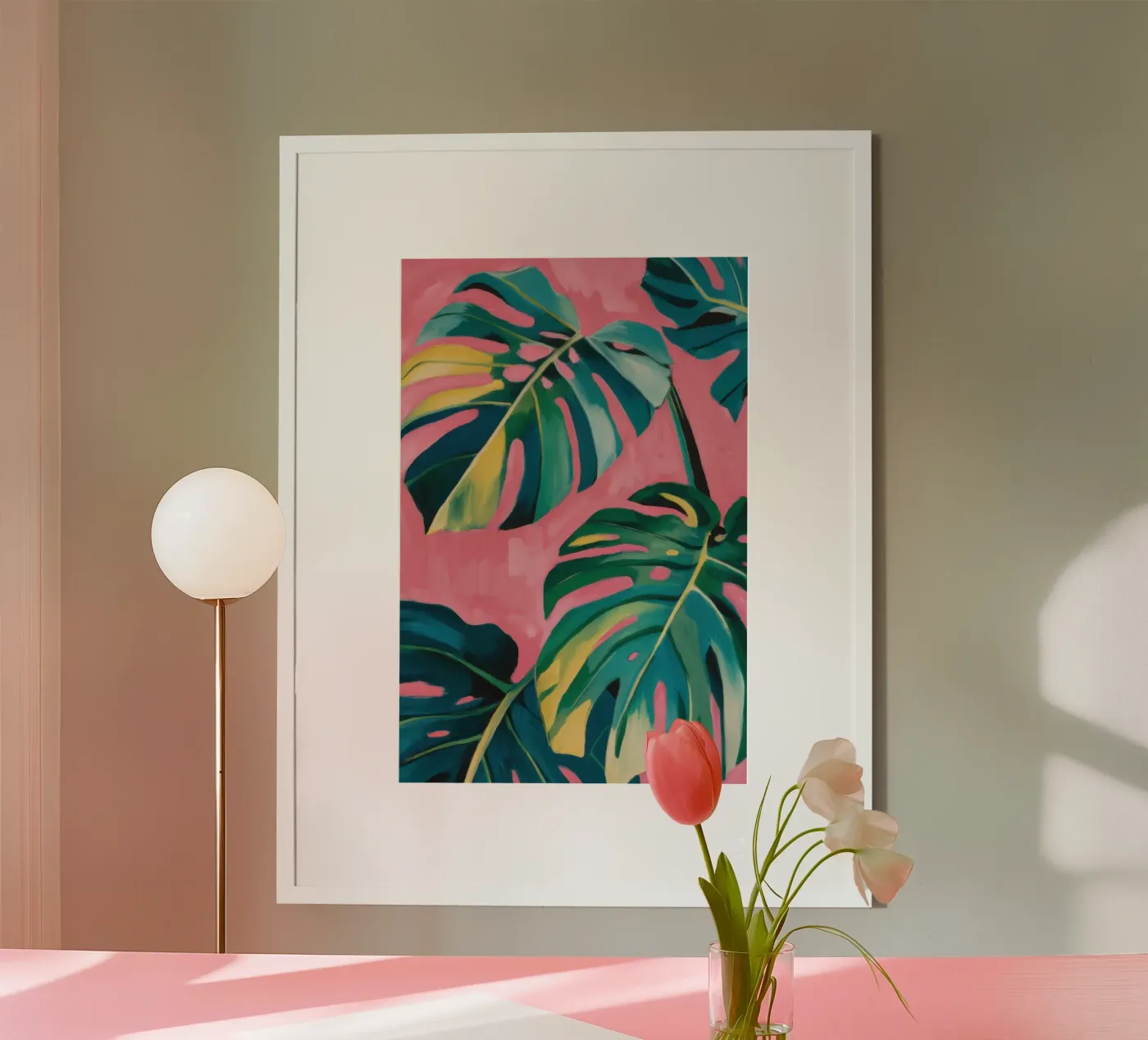 Monstera Leaf Dance poster by Snow Mist