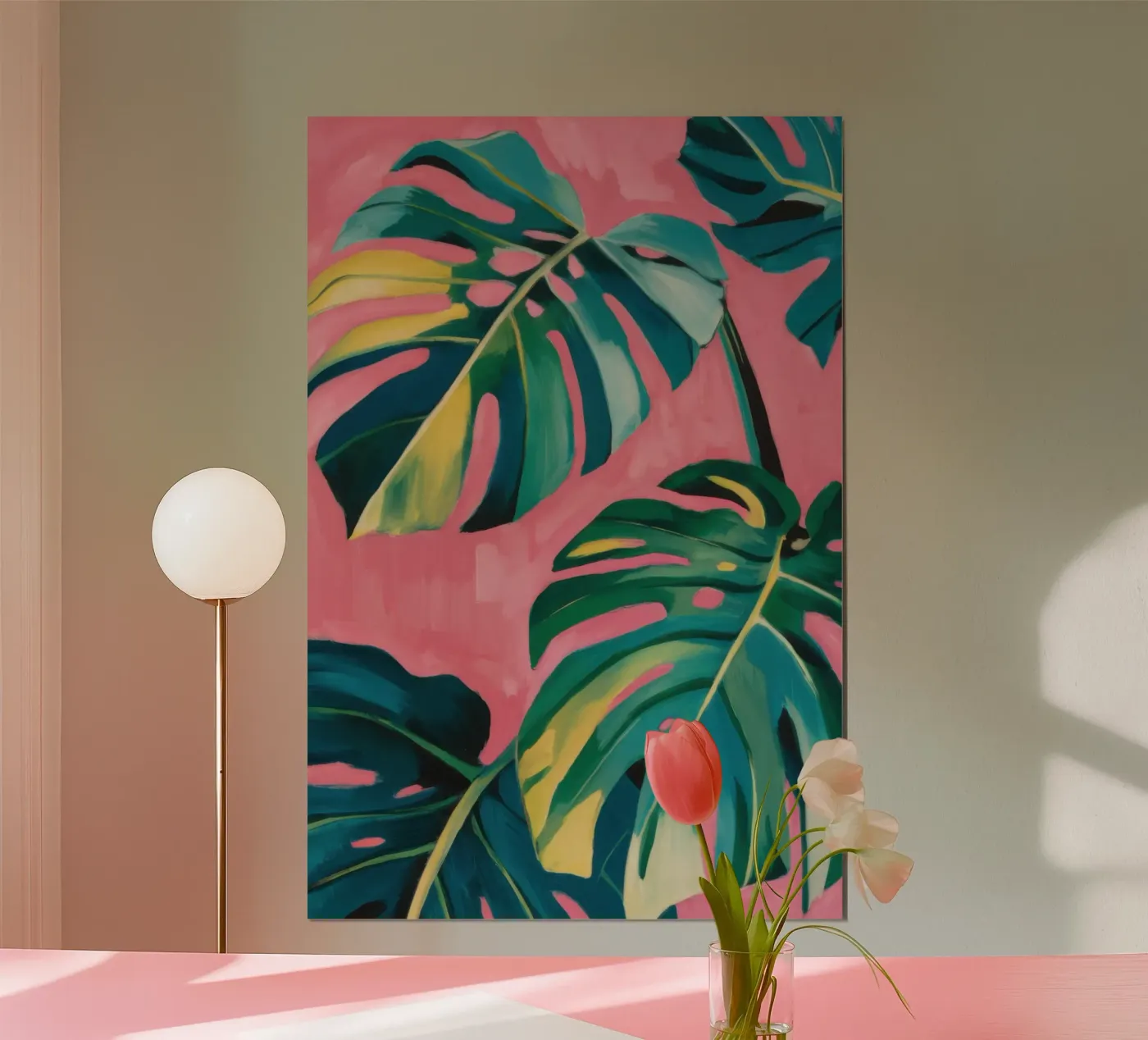 Monstera Leaf Dance poster by Snow Mist