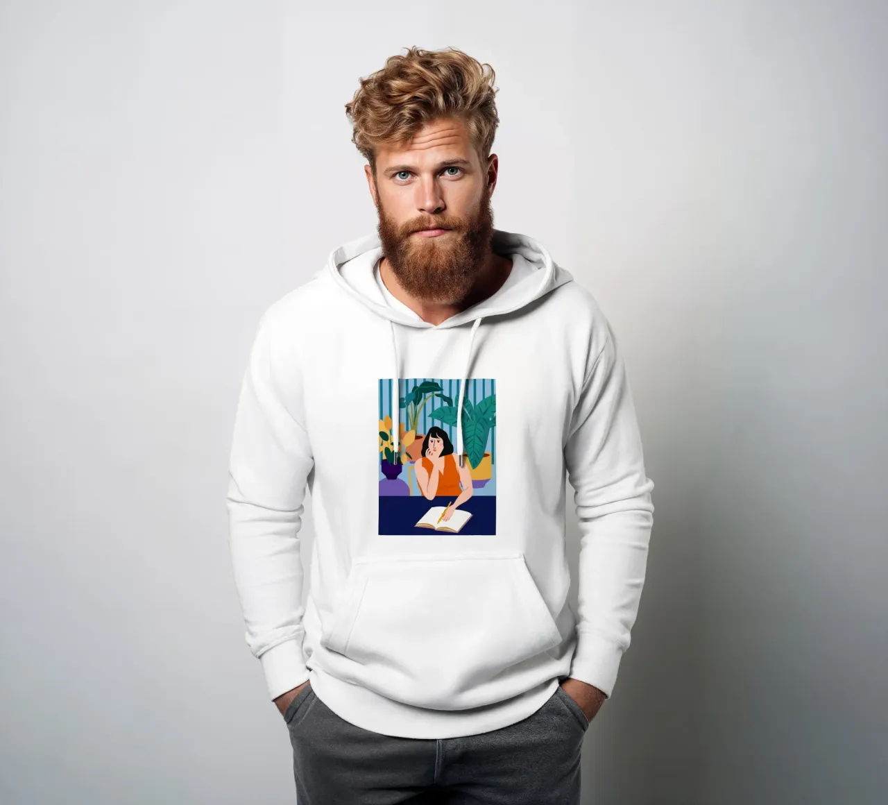 Sessione di studio di mezzanotte felpa con cappuccio da Snow Mist
