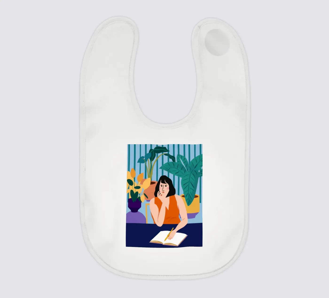 Midnight Study Session baby bib by Snow Mist