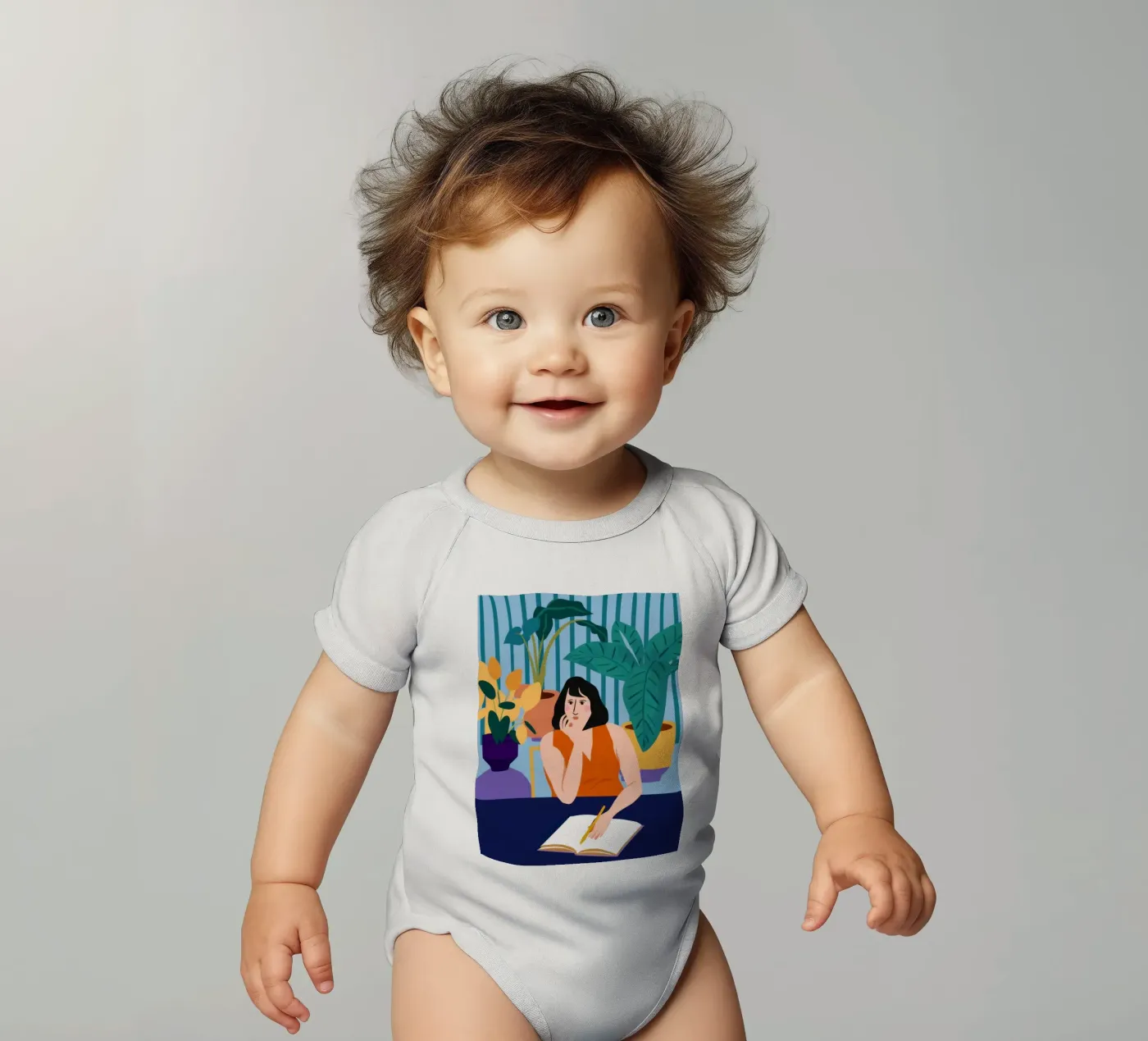 Midnight Study Session Kurzarm Babybody von Snow Mist