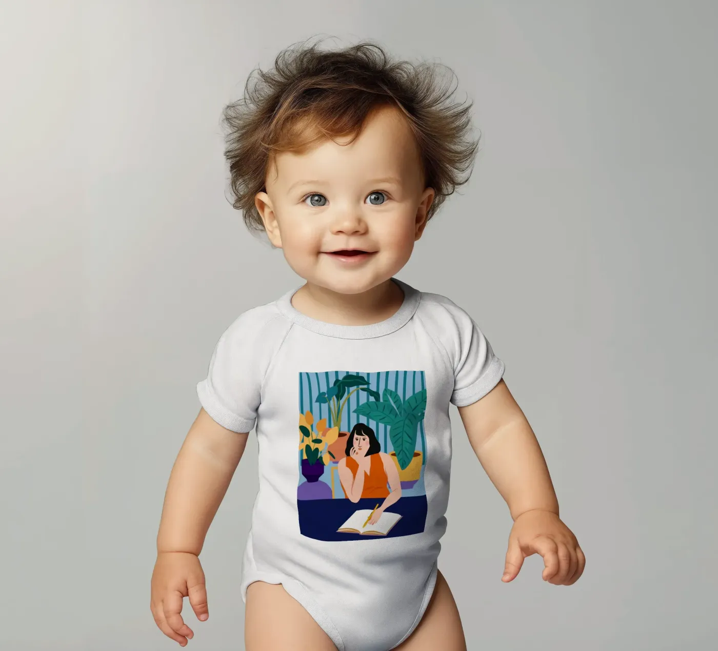 Midnight Study Session Kurzarm Babybody von Snow Mist