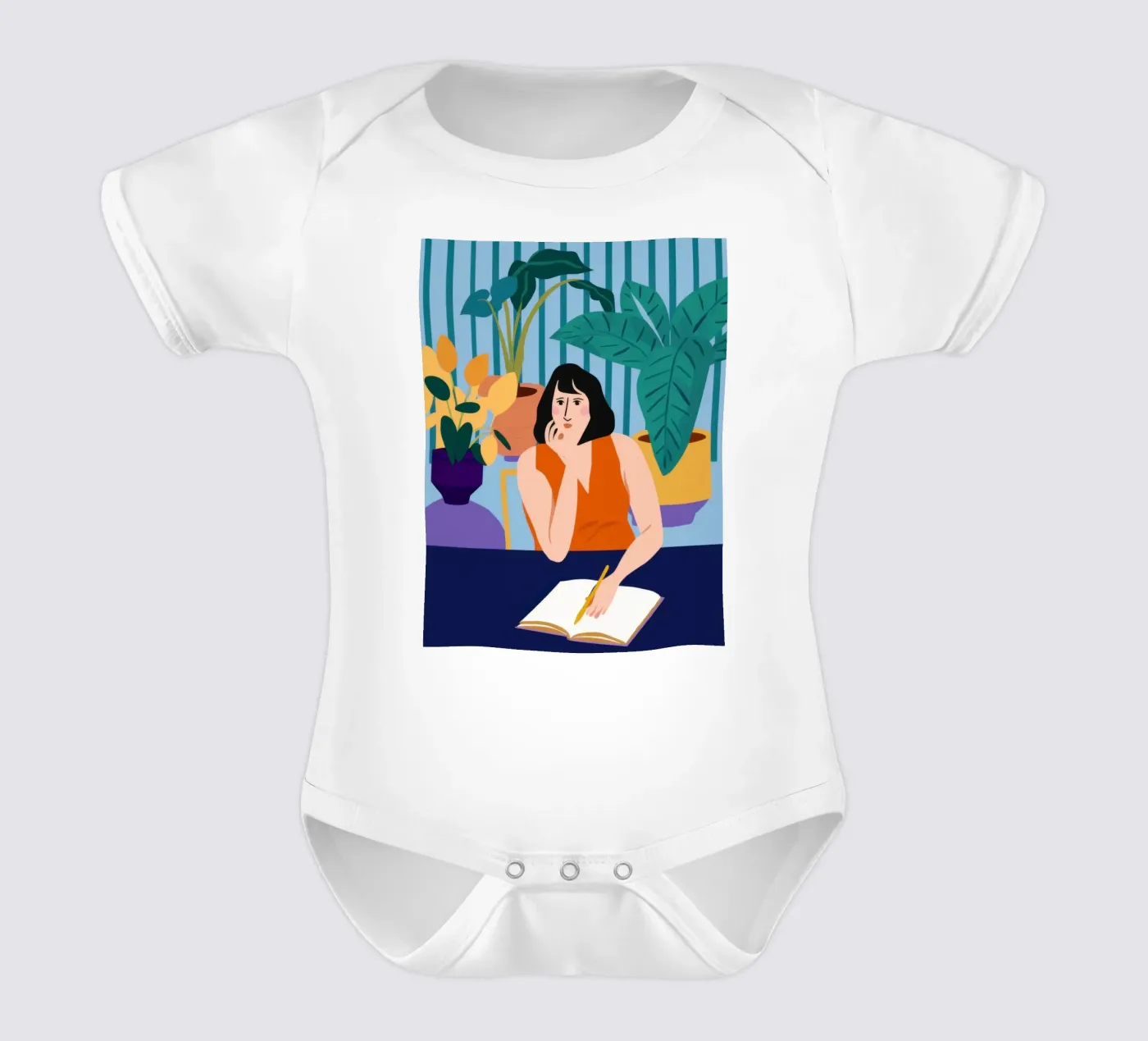 Midnight Study Session Kurzarm Babybody von Snow Mist