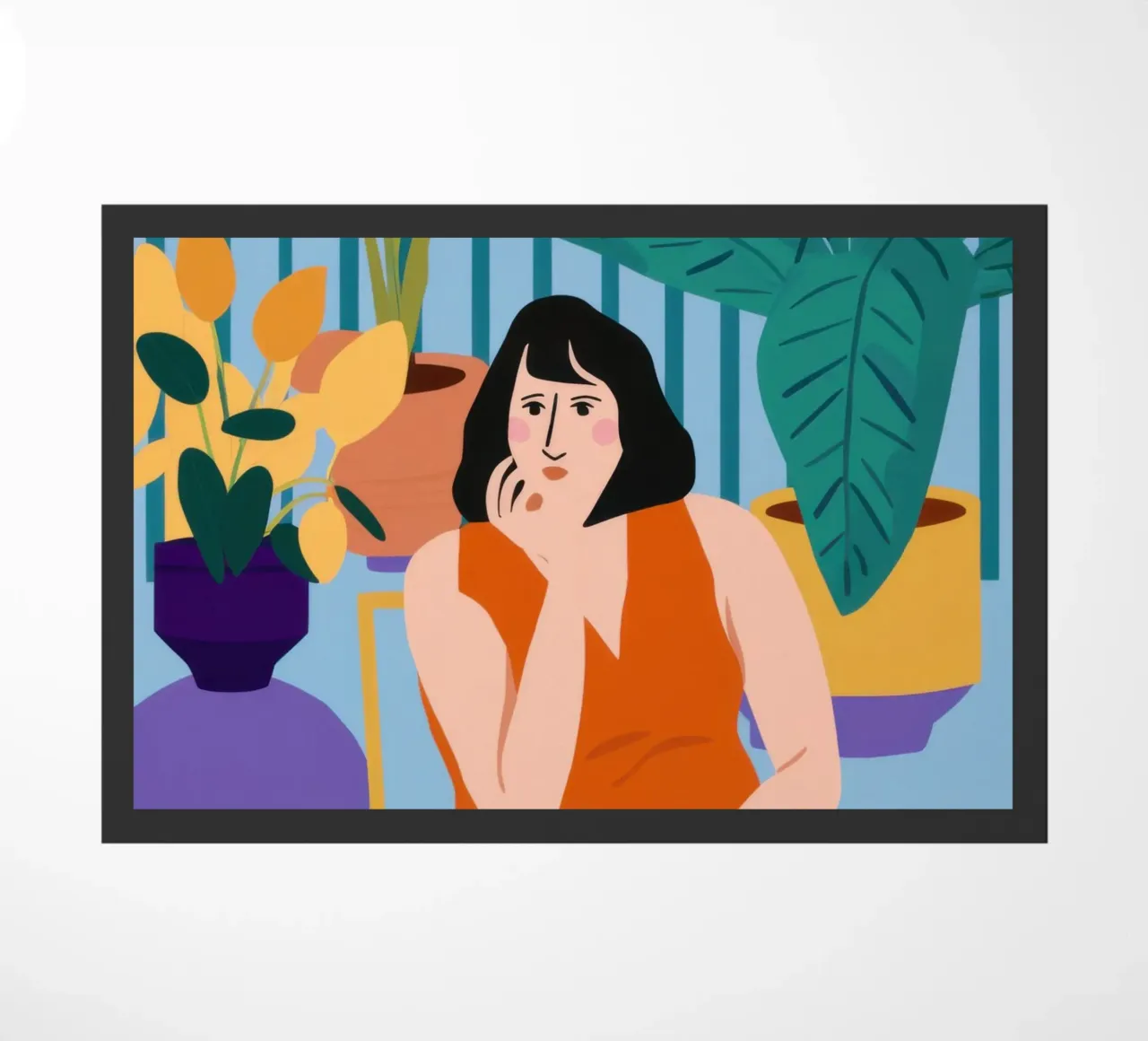 Midnight Study Session doormat by Snow Mist