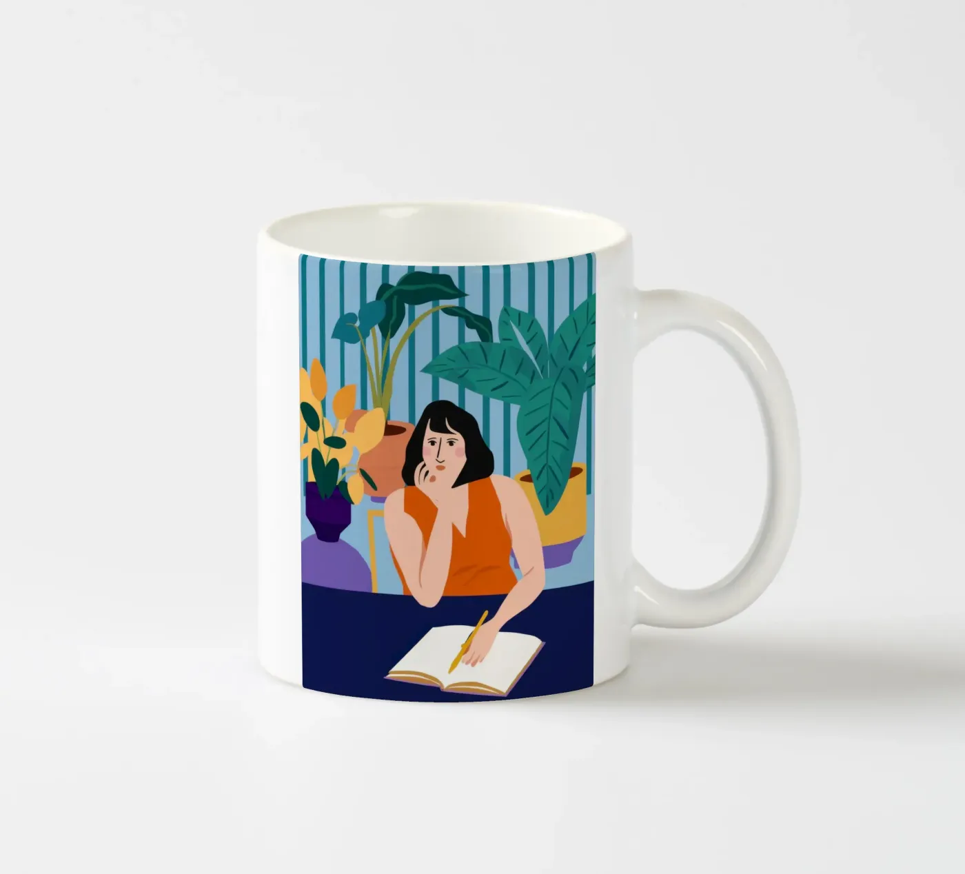 Midnight Study Session ceramic mug by Snow Mist