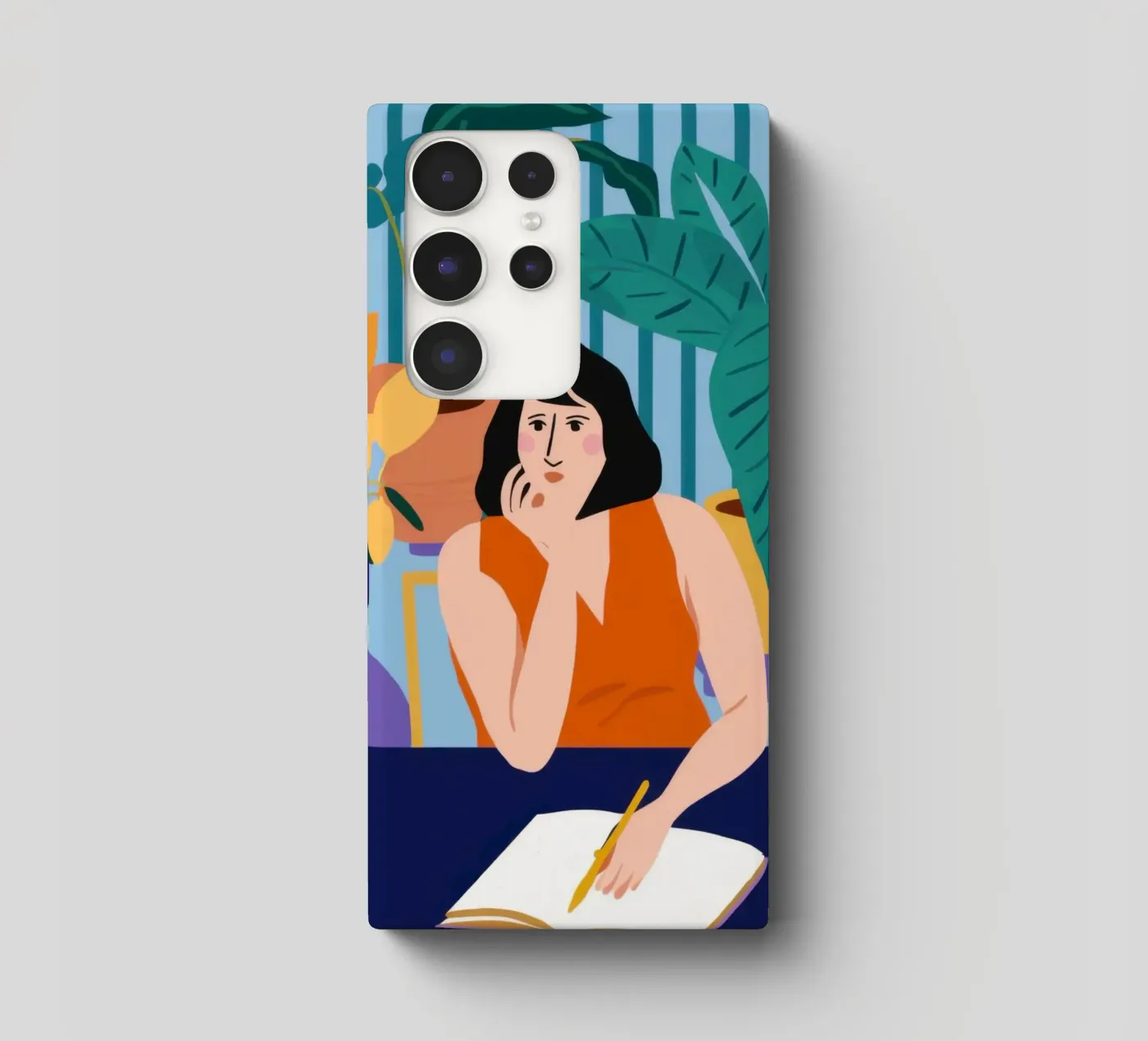 Midnight Study Session samsung hoesje van Snow Mist