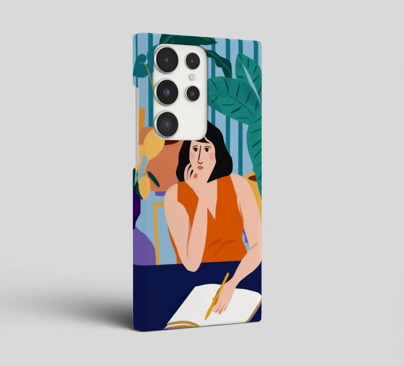 Midnight Study Session samsung hoesje van Snow Mist