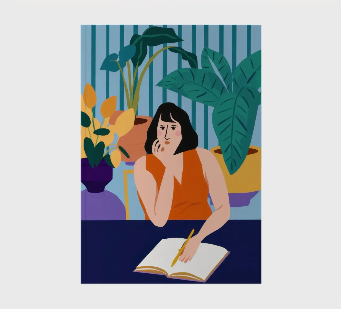 Midnight Study Session notebook by Snow Mist