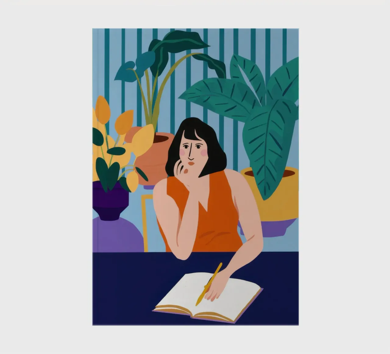 Midnight Study Session notebook by Snow Mist