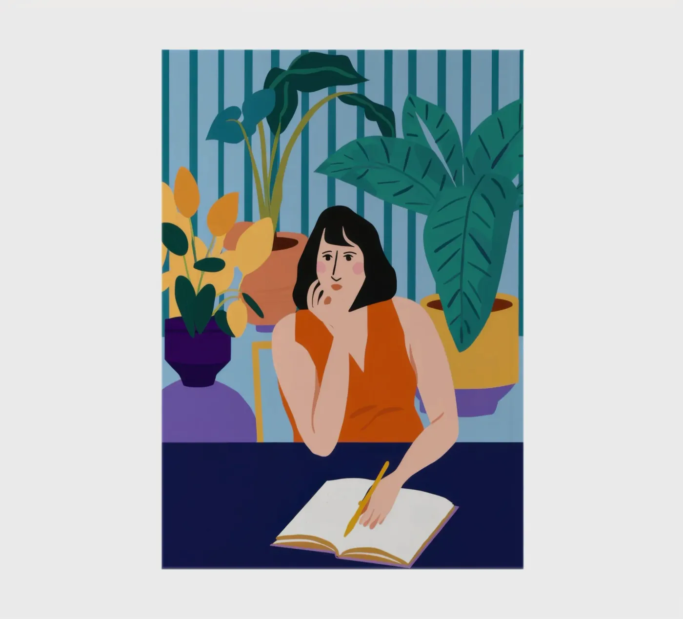 Midnight Study Session notebook by Snow Mist