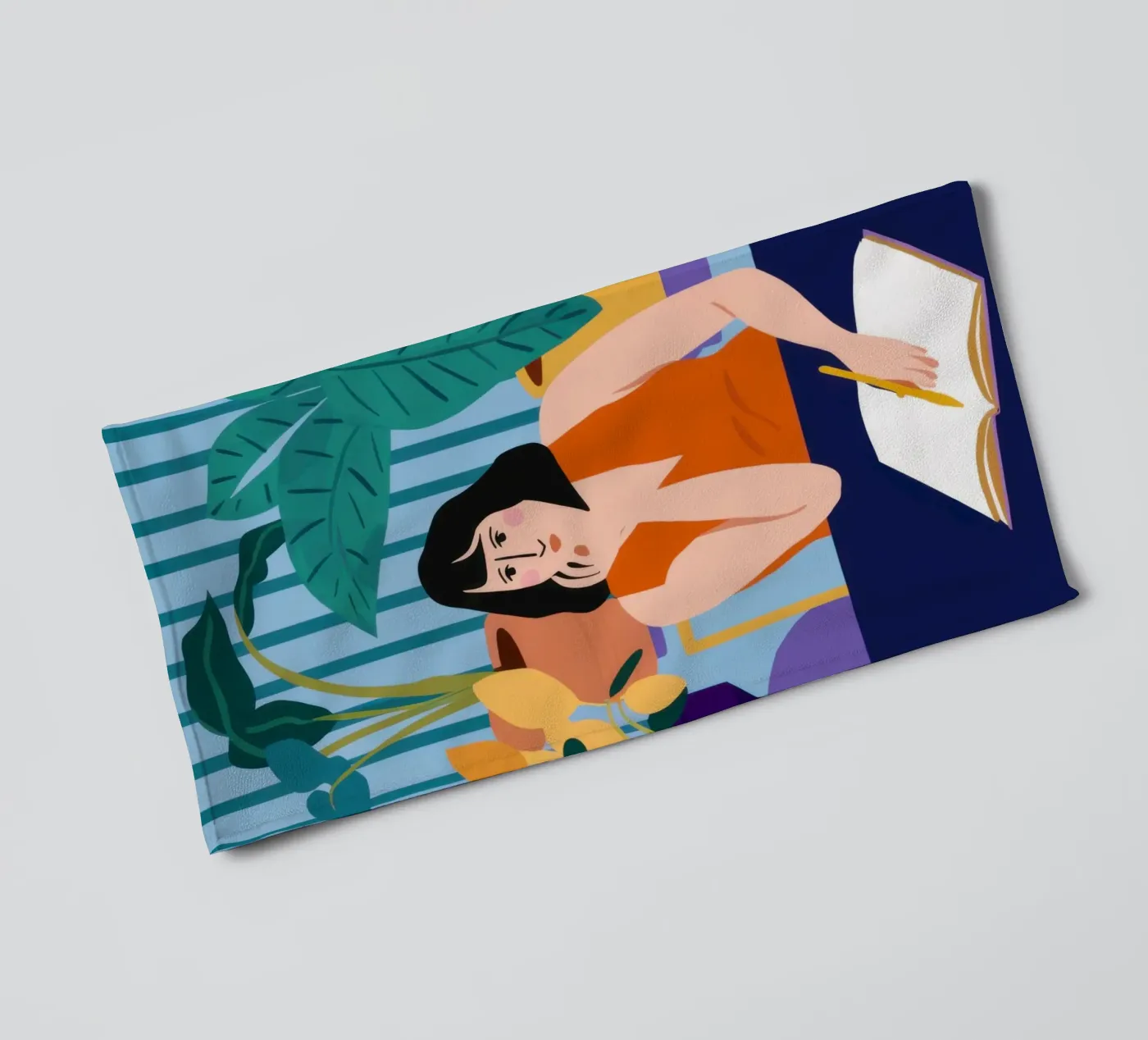 Midnight Study Session towel by Snow Mist