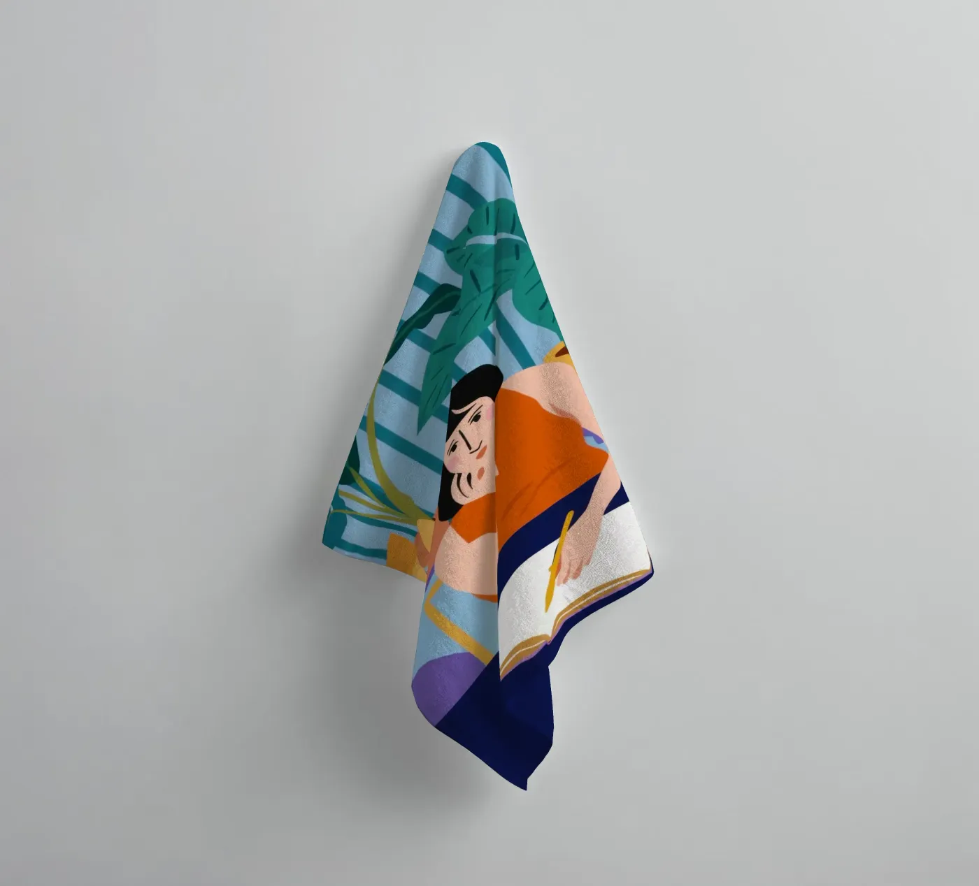 Midnight Study Session towel by Snow Mist