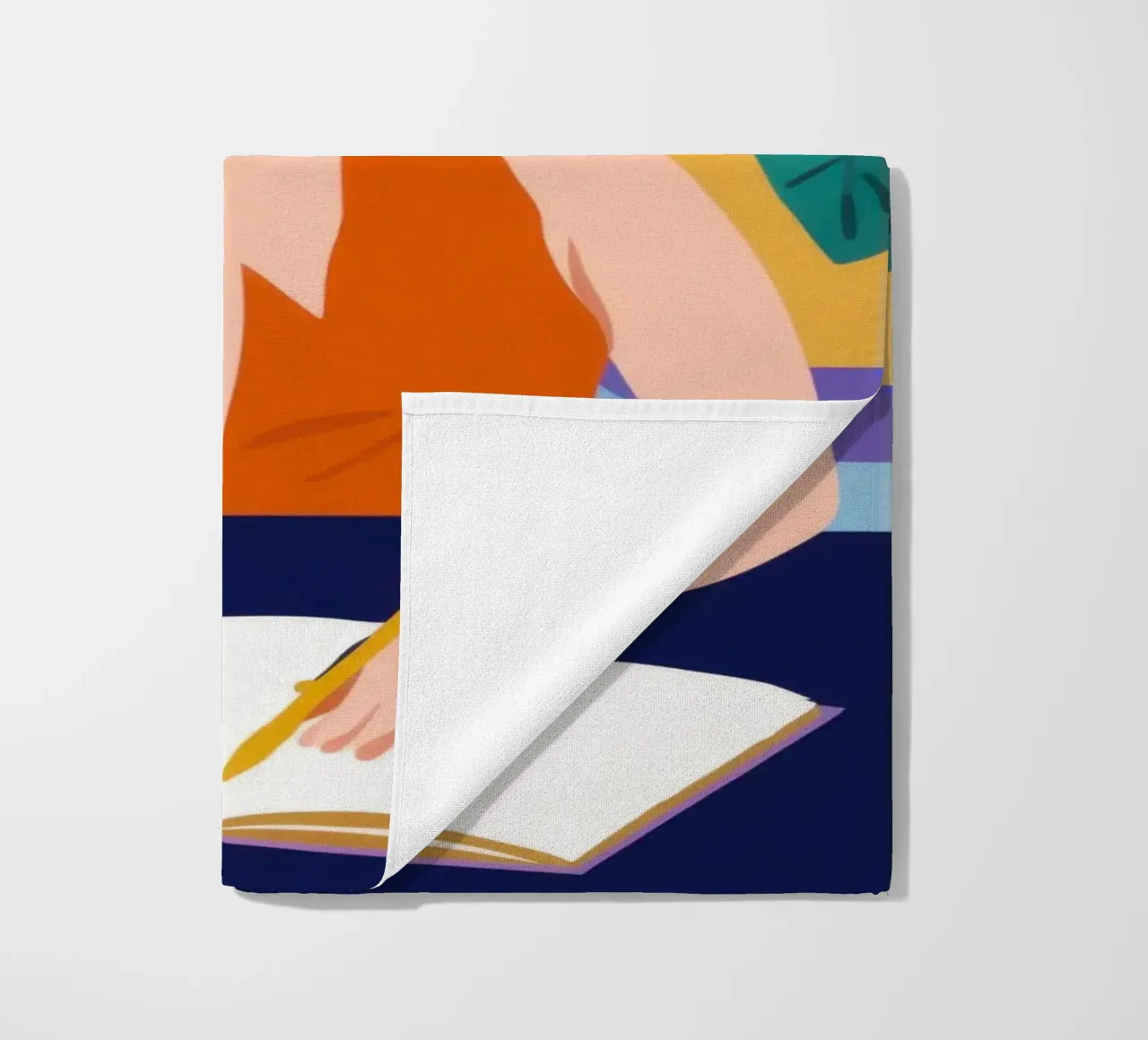 Mitternächtliche Studiensitzung Strandtuch von Snow Mist