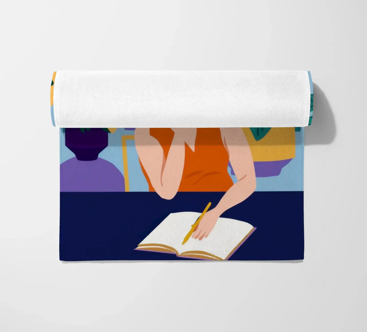 Mitternächtliche Studiensitzung Strandtuch von Snow Mist