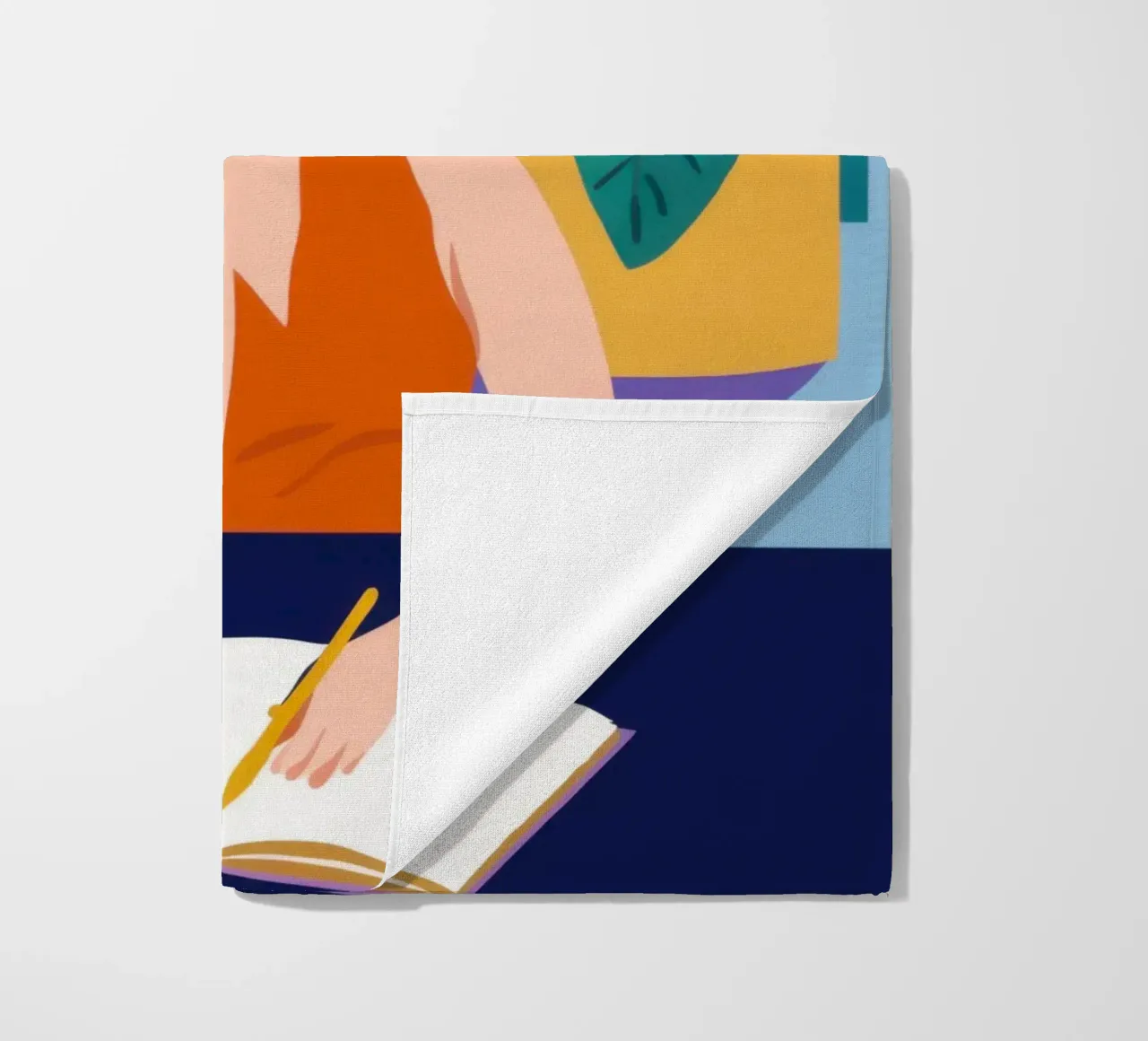 Mitternächtliche Studiensitzung Strandtuch von Snow Mist