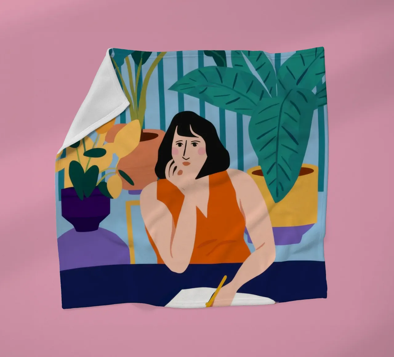 Sessione di studio di mezzanotte coperta in pile da Snow Mist