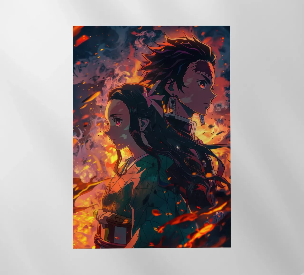 Tanjiro e Nezuko - Uccisore di demoni pellicola backlit da Junior Harrington
