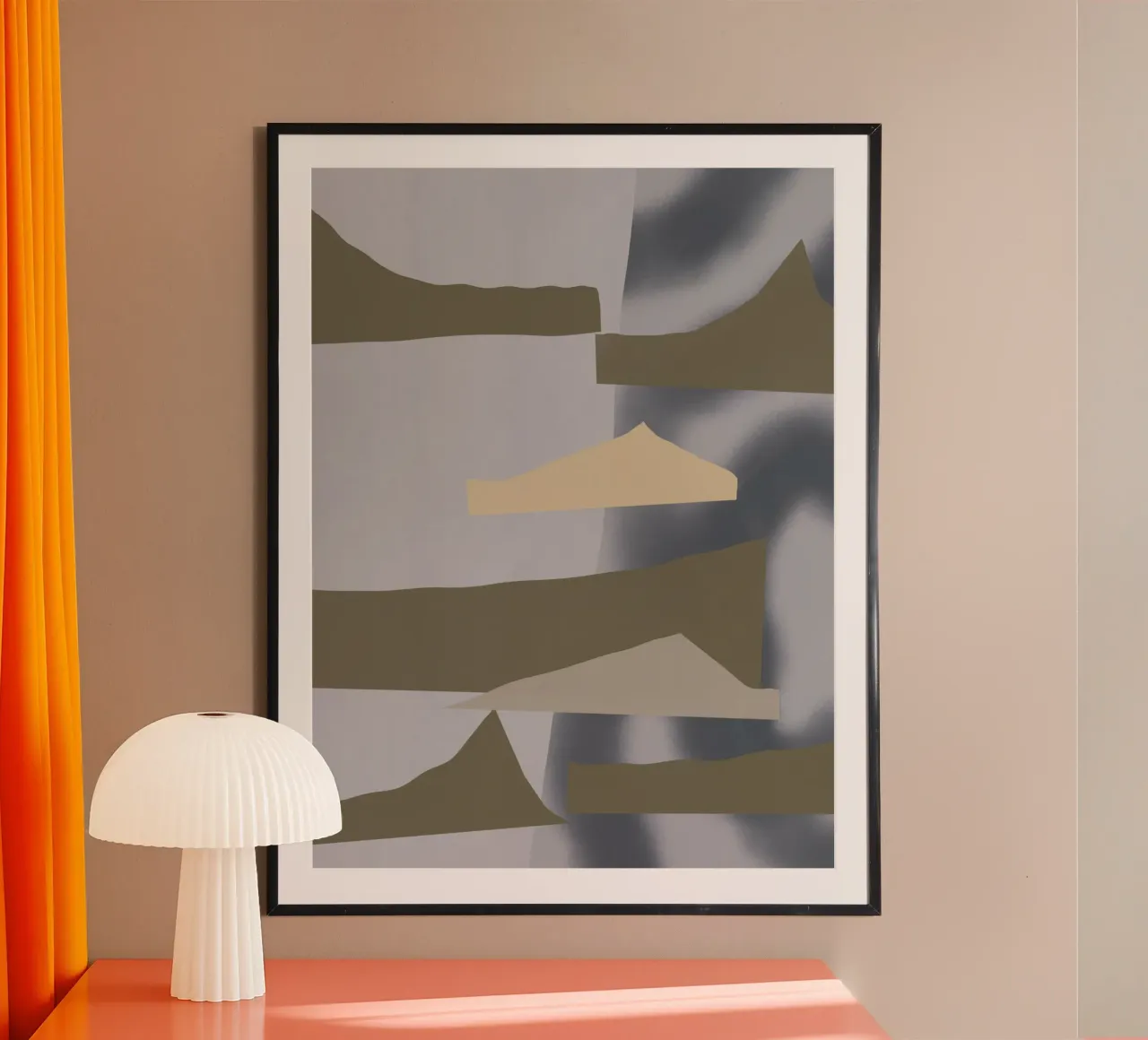 Sfumature di grigio geometrico 03 poster da Little Dean