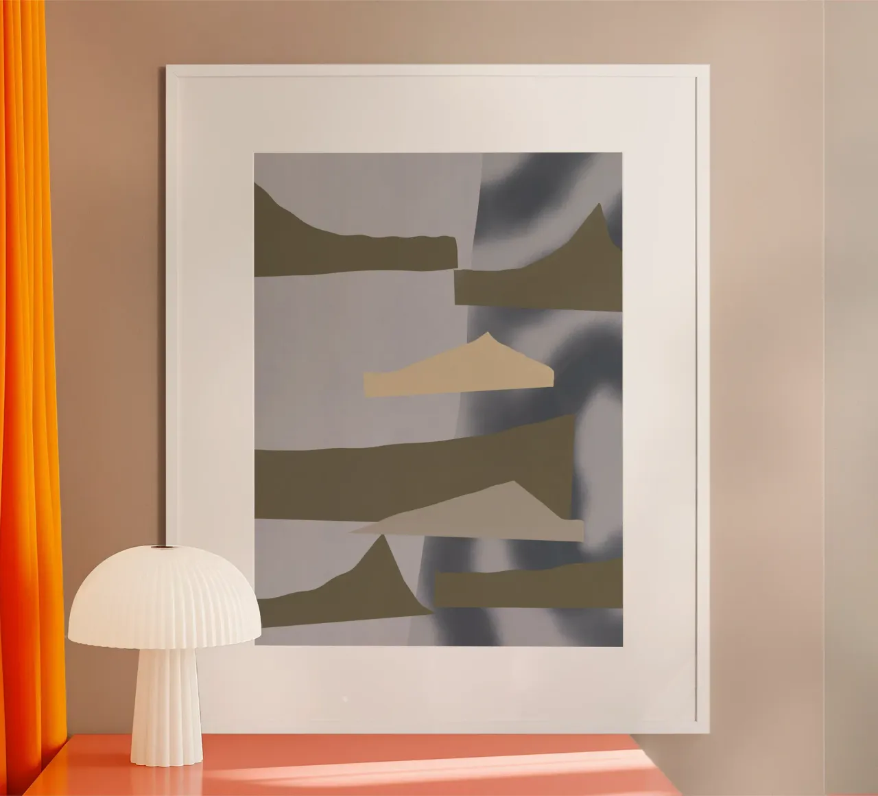 Sfumature di grigio geometrico 03 poster da Little Dean