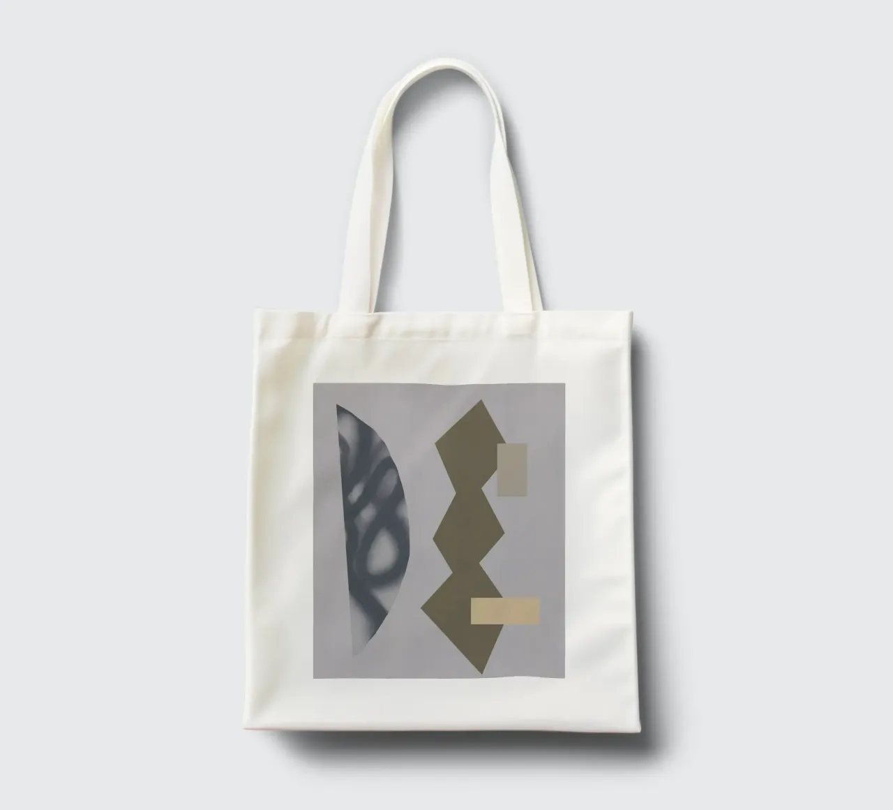 Sfumature di grigio geometriche 04 borsa in juta da Little Dean