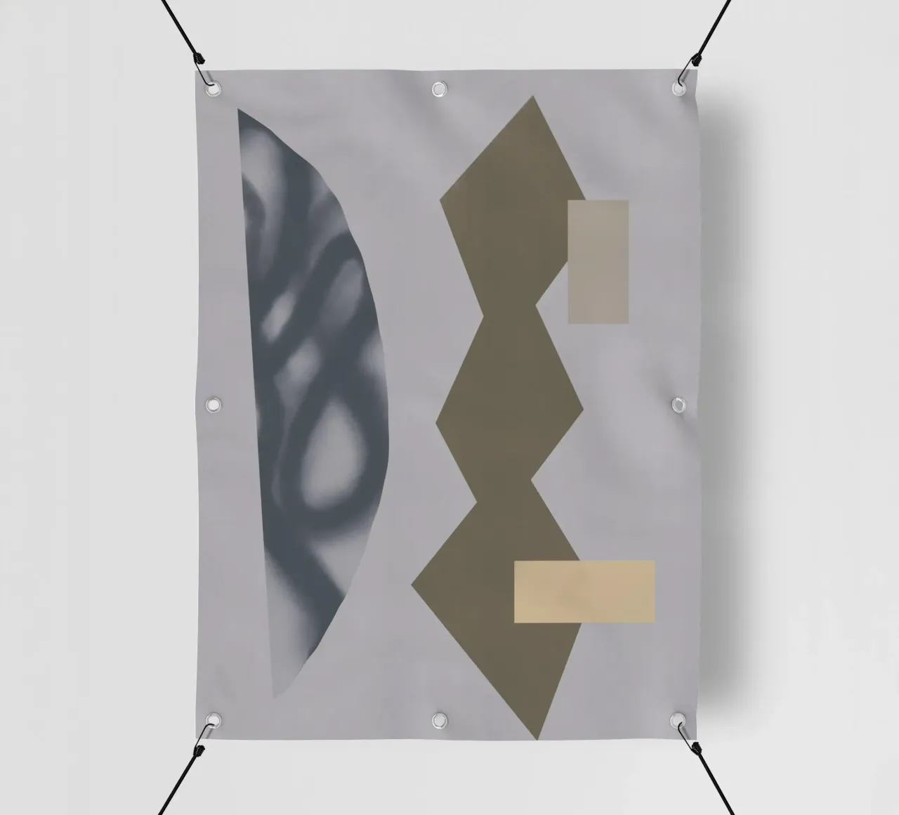 Sfumature di grigio geometriche 04 telo in pvc da Little Dean
