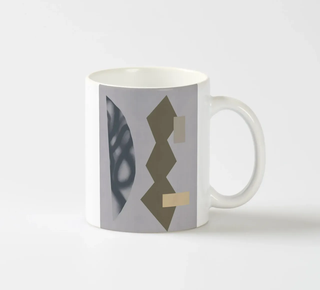 Sfumature di grigio geometriche 04 tazza in ceramica da Little Dean