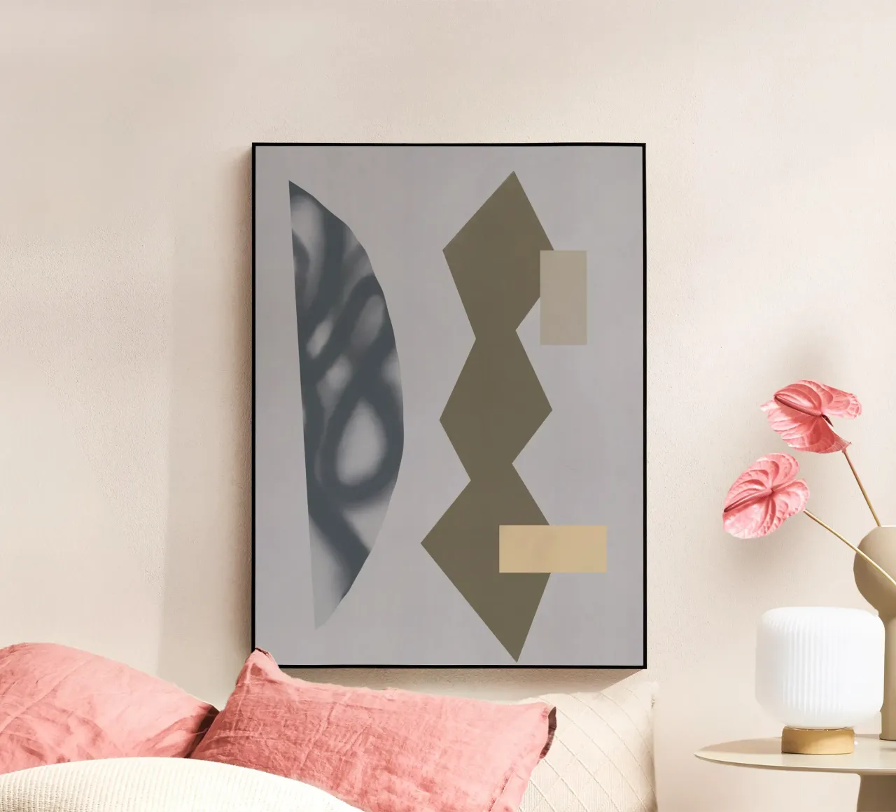 Sfumature di grigio geometriche 04 plexiglass da Little Dean