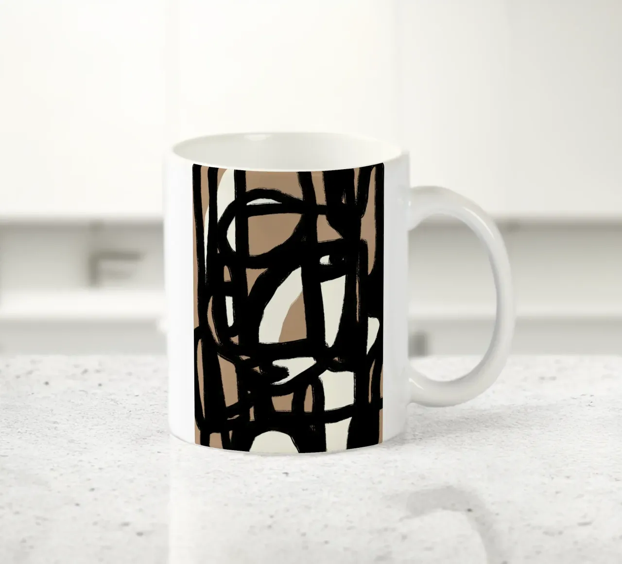 Linea astratta in grassetto 06 tazza in ceramica da Little Dean