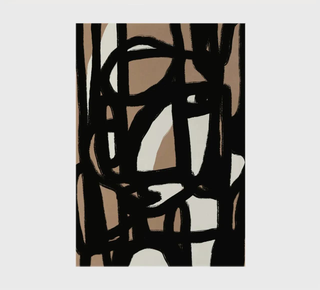 Bold line abstract 06 notebook by Little Dean