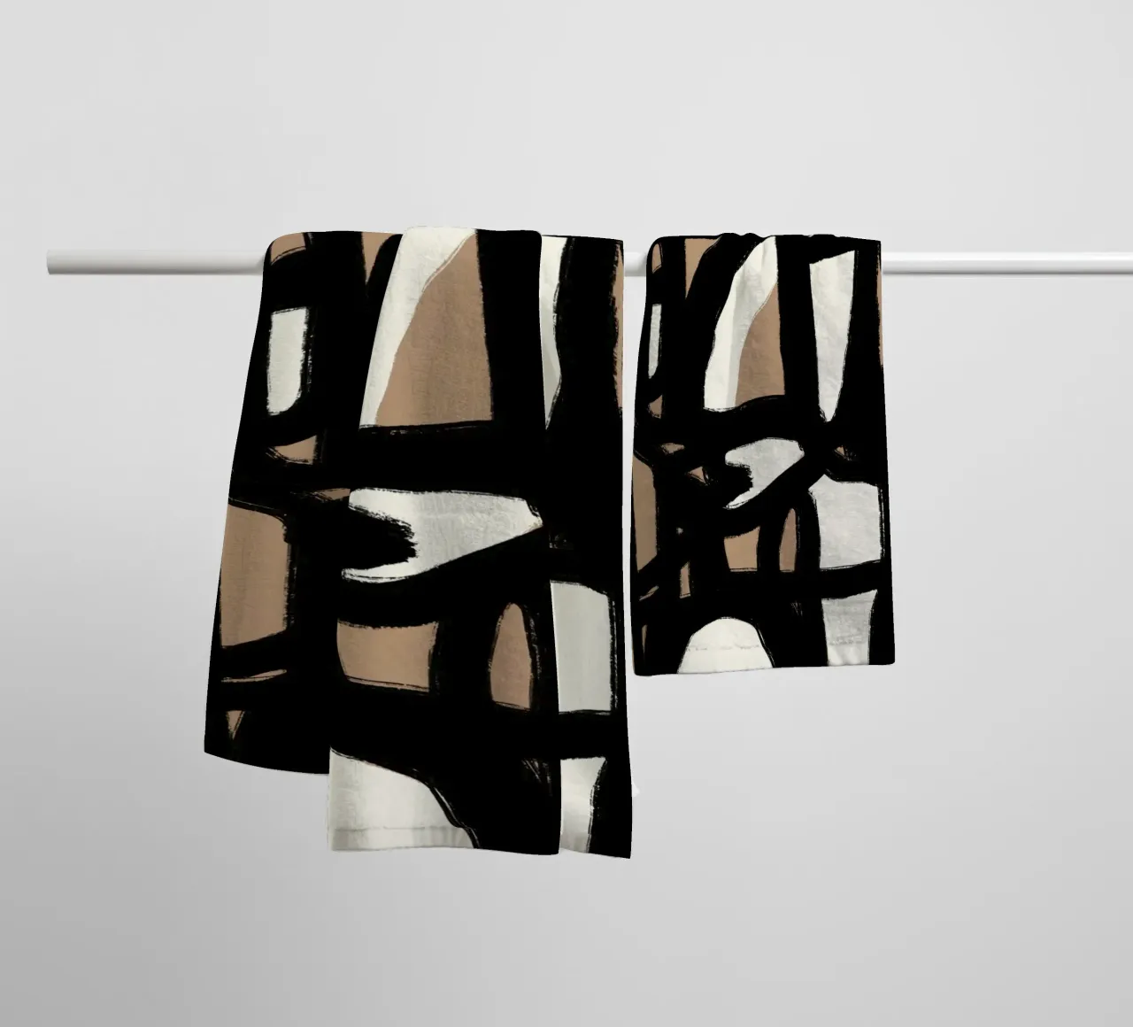 Bold line abstract 06 towel by Little Dean