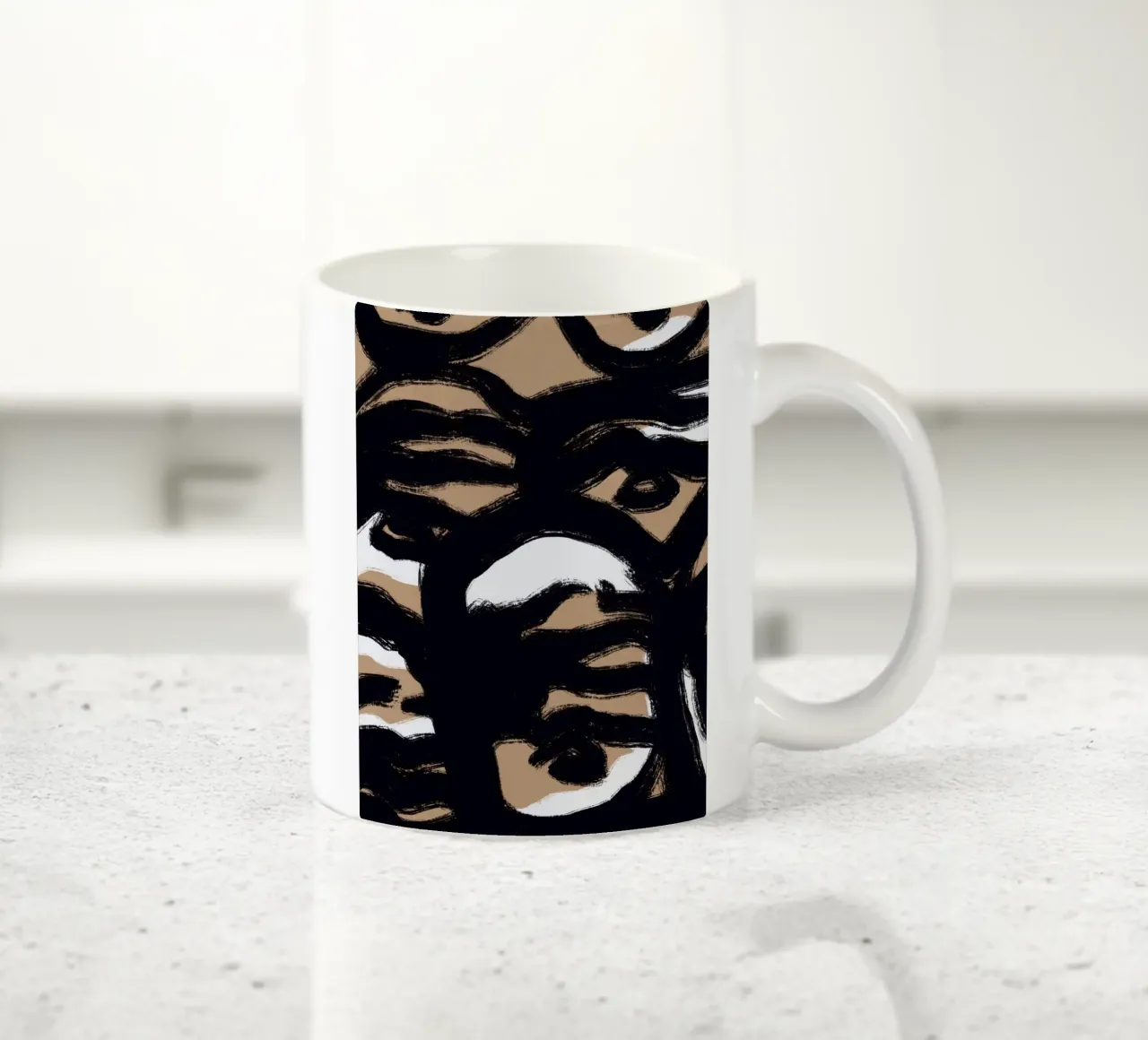 Linea astratta in grassetto 07 tazza in ceramica da Little Dean