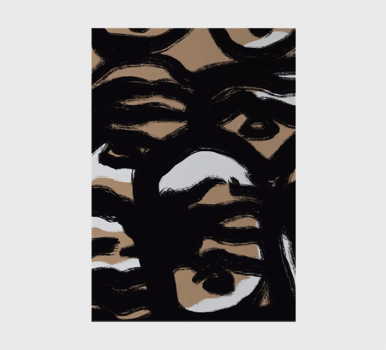 Bold line abstract 07 notebook by Little Dean