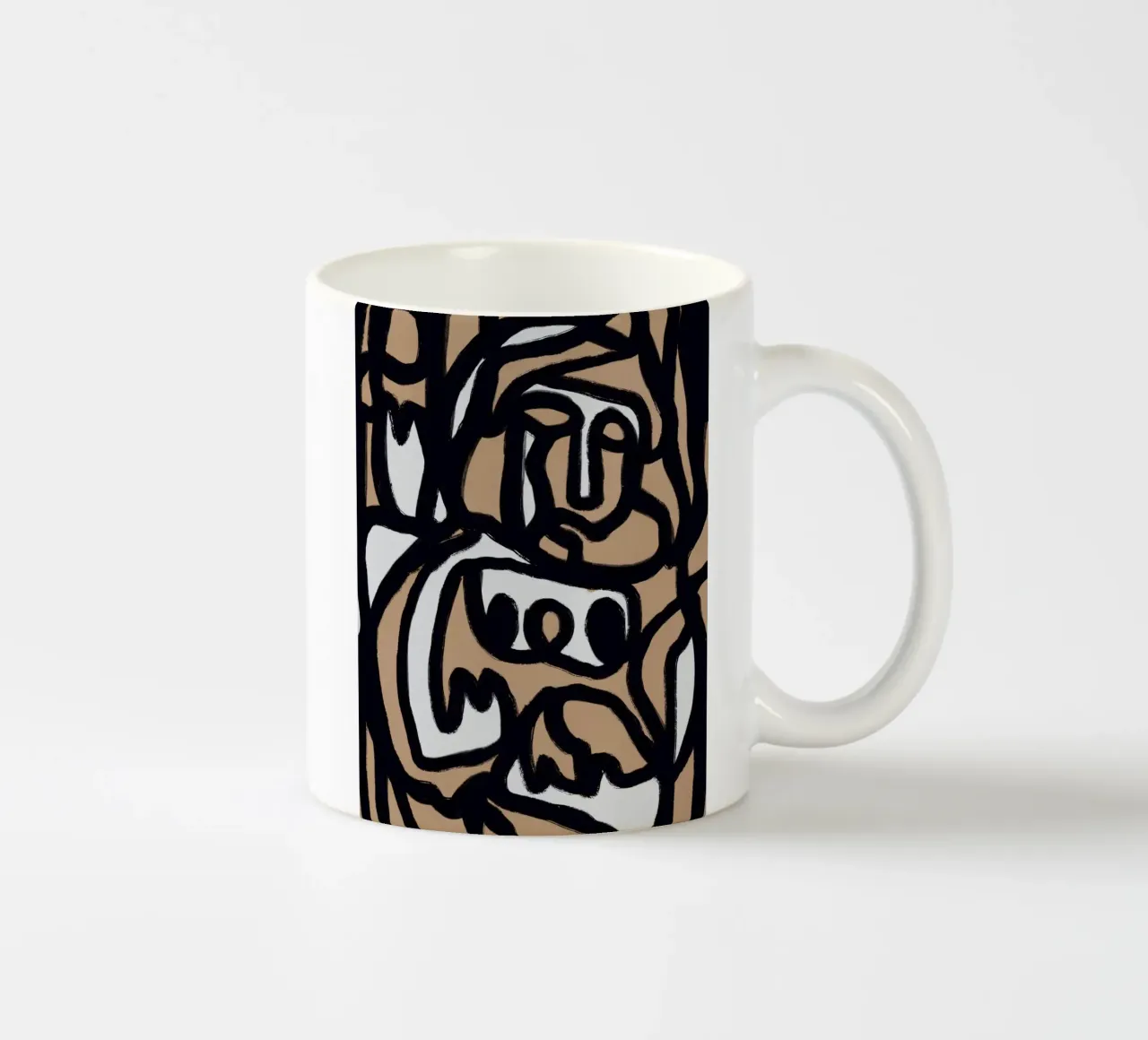 Linea astratta in grassetto 08 tazza in ceramica da Little Dean