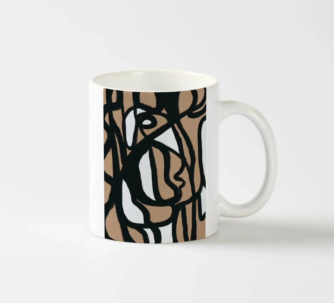 Linea astratta in grassetto 09 tazza in ceramica da Little Dean