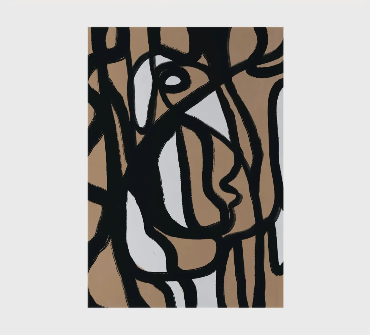 Bold line abstract 09 notebook by Little Dean