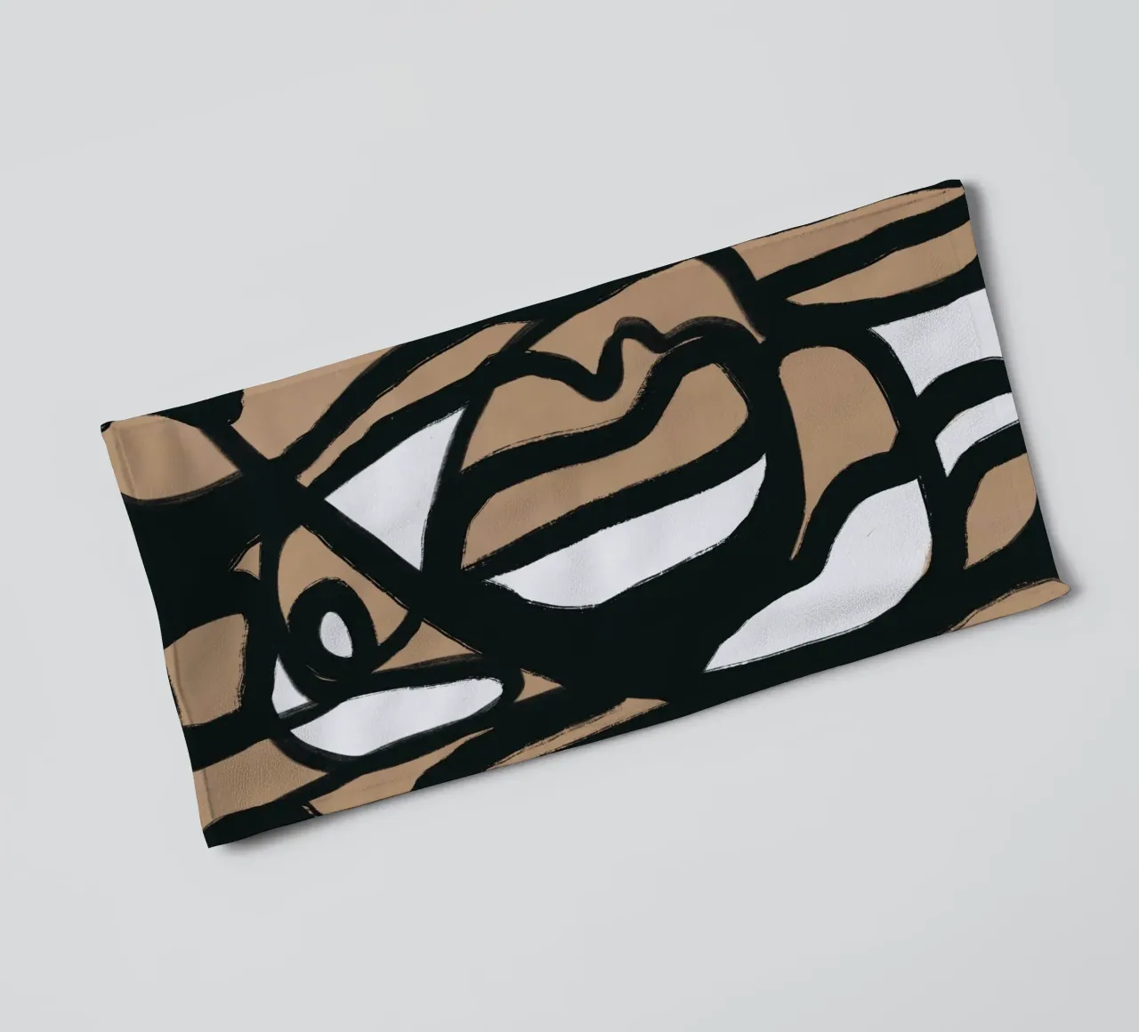 Bold line abstract 09 towel by Little Dean