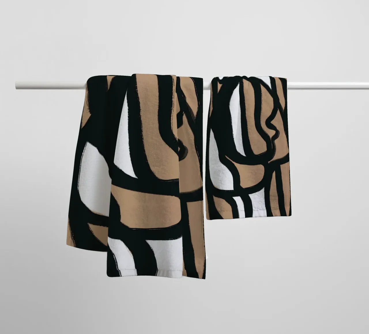 Bold line abstract 09 towel by Little Dean