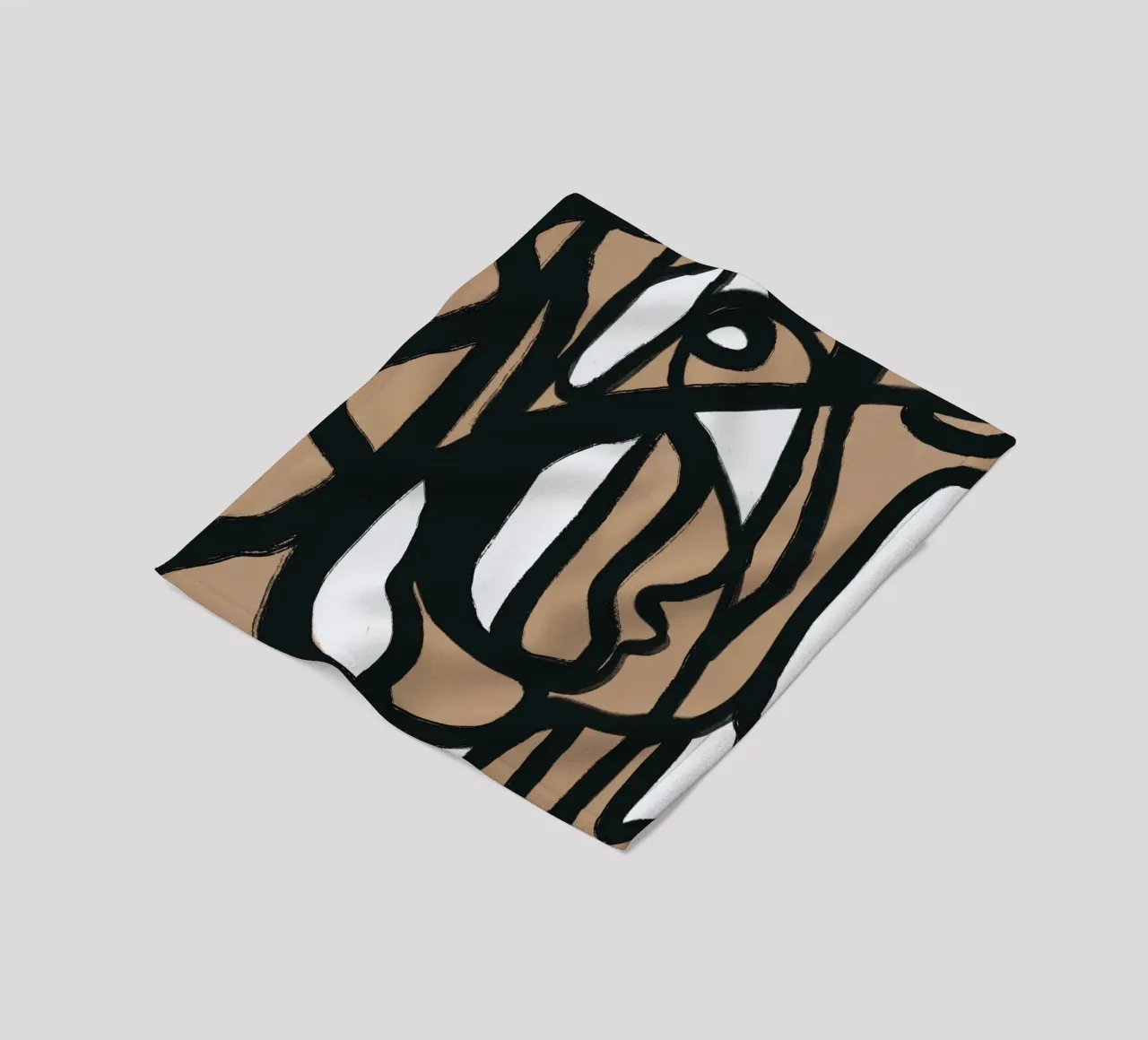 Linea astratta in grassetto 09 coperta in pile da Little Dean
