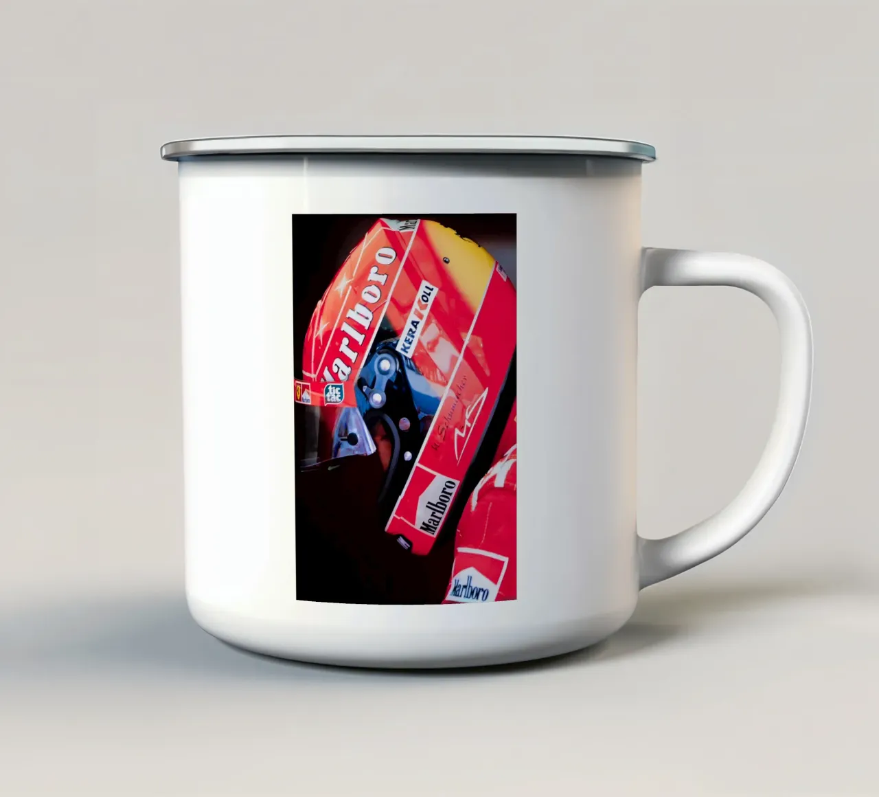 Michael schumacher tazza in smalto da Low poly art