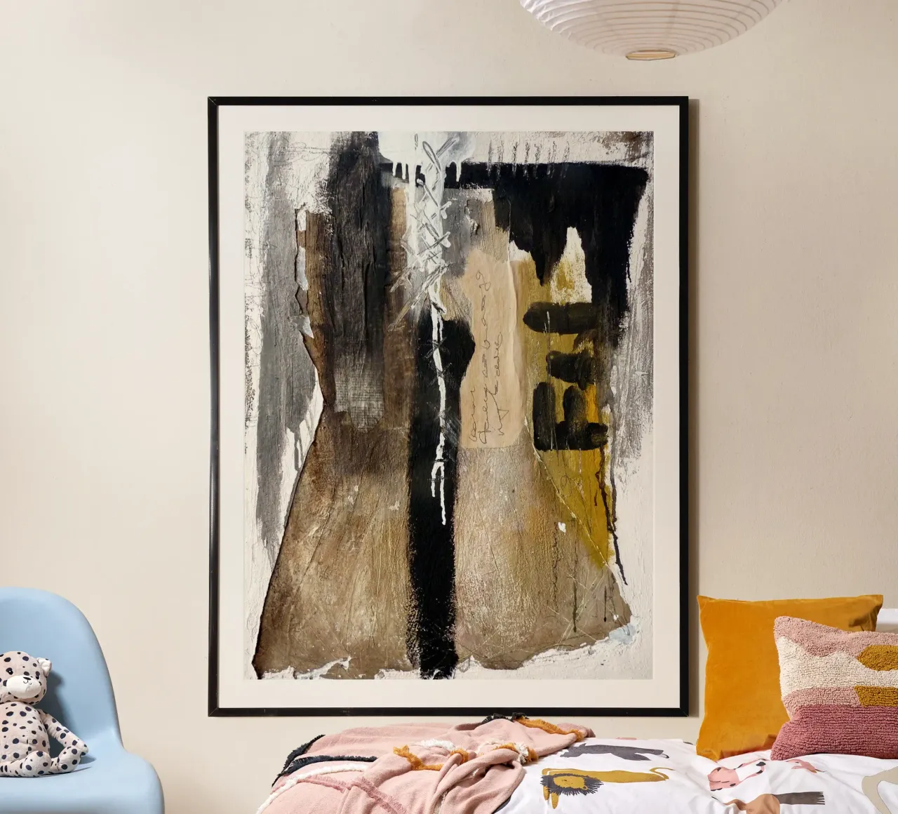 Astratto IV poster con telaio in legno da June Jordan