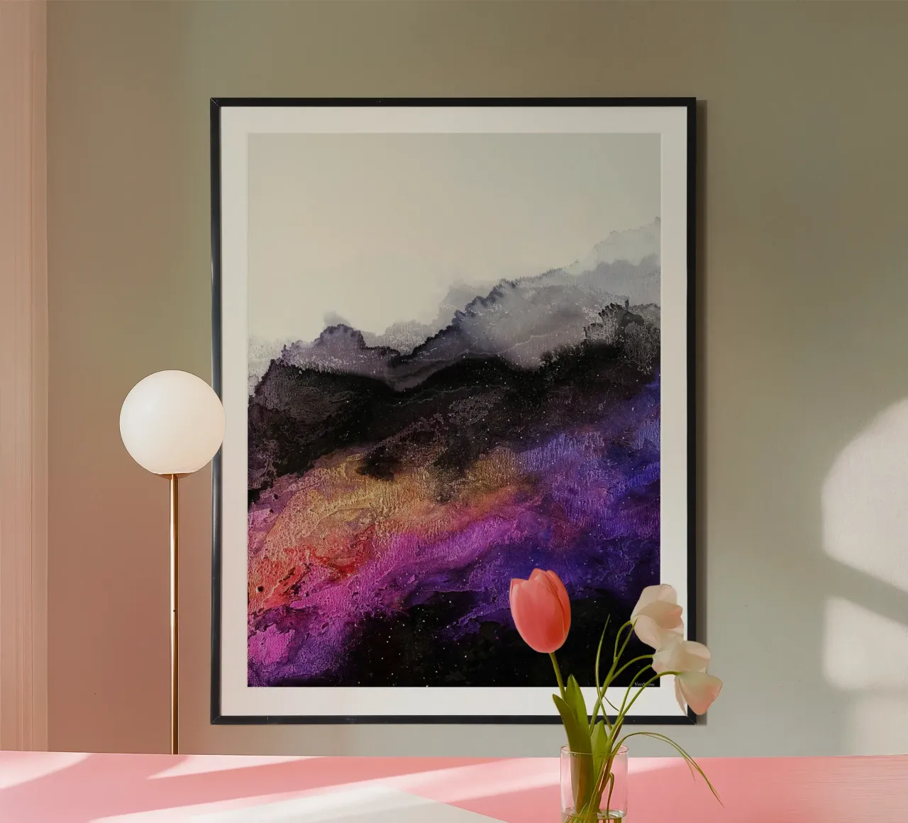 Miraggio di Vinn Wong poster con telaio in alluminio da June Jordan